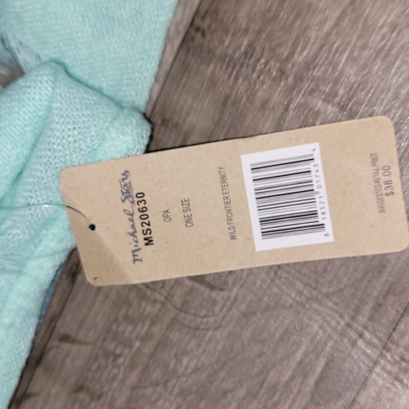 🆕️MICHAEL STARS AQUA OMBRE ETERNITY SCARF/ACRYLIC - Picture 4 of 13